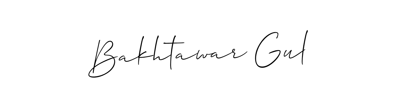 Design your own signature with our free online signature maker. With this signature software, you can create a handwritten (Allison_Script) signature for name Bakhtawar Gul. Bakhtawar Gul signature style 2 images and pictures png