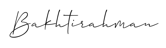 Quickly download Bakhtirahman name signature in high-resolution PNG using Allison_Script style. Ready to insert into PDFs and online applications. Bakhtirahman signature style 2 images and pictures png