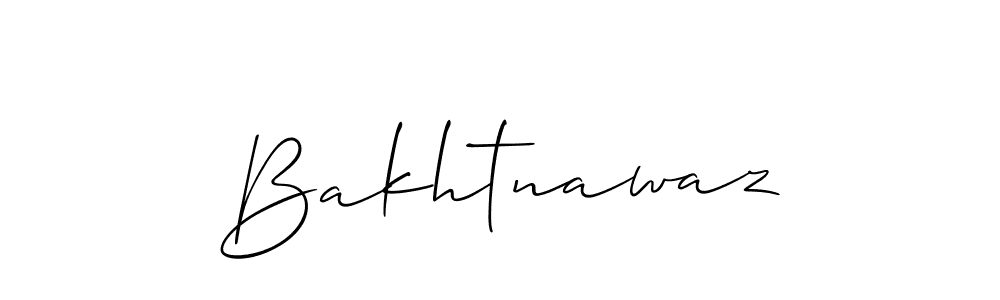 How to make Bakhtnawaz signature? Allison_Script is a professional autograph style. Create handwritten signature for Bakhtnawaz name. Bakhtnawaz signature style 2 images and pictures png