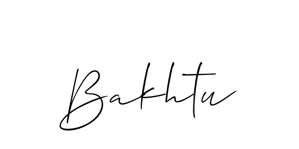 Make a beautiful signature design for name Bakhtu. With this signature (Allison_Script) style, you can create a handwritten signature for free. Bakhtu signature style 2 images and pictures png