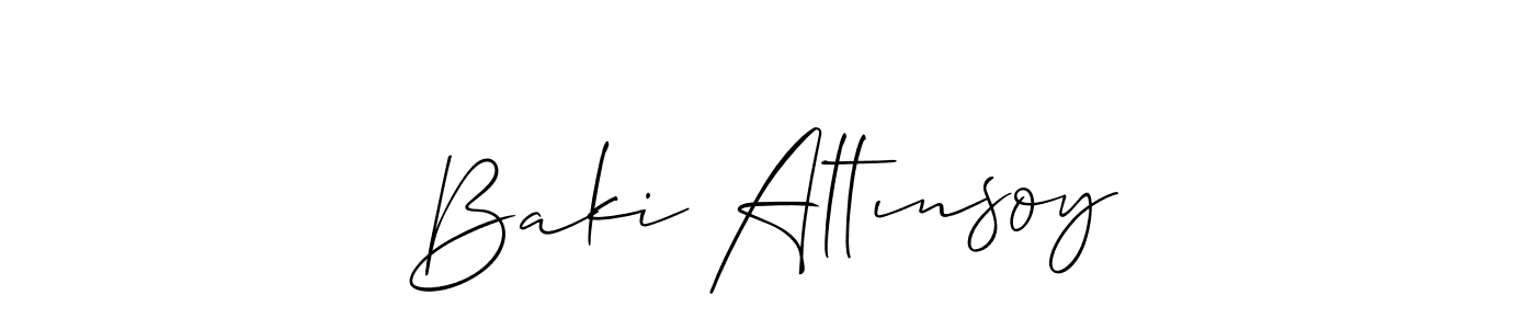 Similarly Allison_Script is the best handwritten signature design. Signature creator online .You can use it as an online autograph creator for name Baki Altınsoy. Baki Altınsoy signature style 2 images and pictures png