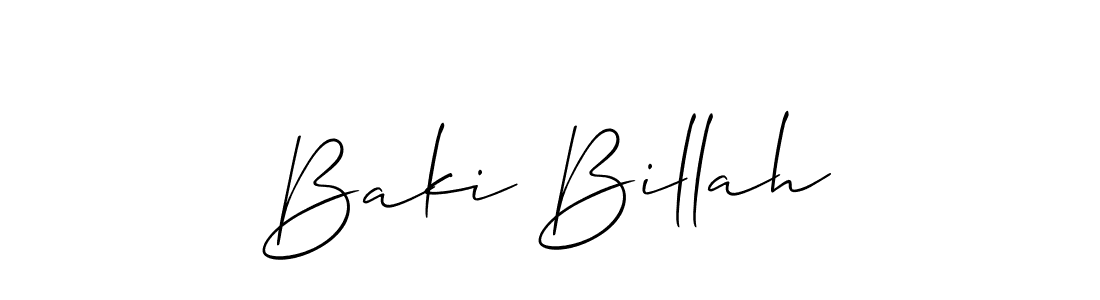 Also You can easily find your signature by using the search form. We will create Baki Billah name handwritten signature images for you free of cost using Allison_Script sign style. Baki Billah signature style 2 images and pictures png