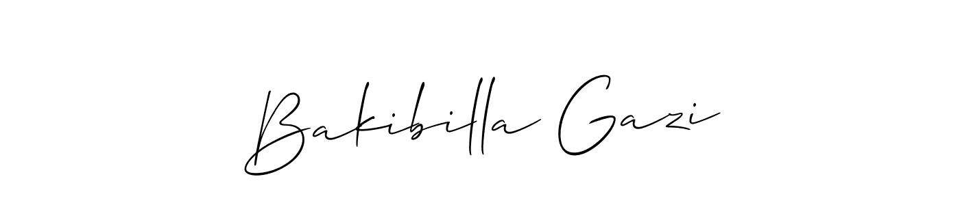 How to make Bakibilla Gazi signature? Allison_Script is a professional autograph style. Create handwritten signature for Bakibilla Gazi name. Bakibilla Gazi signature style 2 images and pictures png