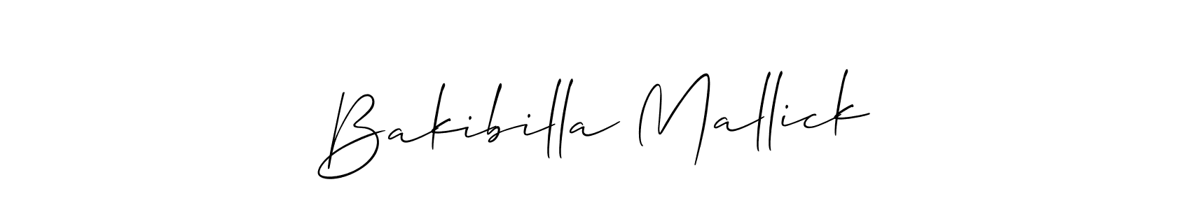 if you are searching for the best signature style for your name Bakibilla Mallick. so please give up your signature search. here we have designed multiple signature styles  using Allison_Script. Bakibilla Mallick signature style 2 images and pictures png
