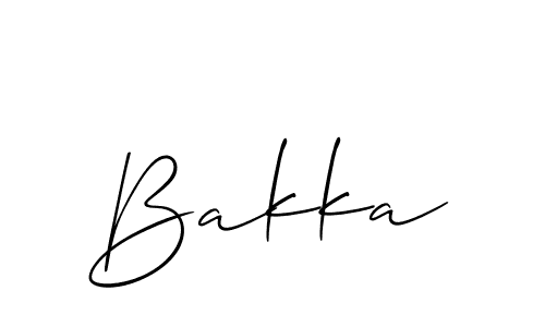 You should practise on your own different ways (Allison_Script) to write your name (Bakka) in signature. don't let someone else do it for you. Bakka signature style 2 images and pictures png