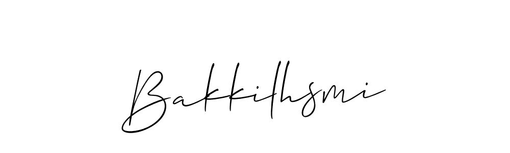 Create a beautiful signature design for name Bakkilhsmi. With this signature (Allison_Script) fonts, you can make a handwritten signature for free. Bakkilhsmi signature style 2 images and pictures png