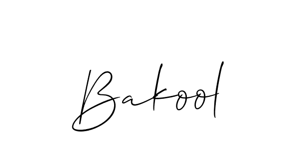 Also we have Bakool name is the best signature style. Create professional handwritten signature collection using Allison_Script autograph style. Bakool signature style 2 images and pictures png