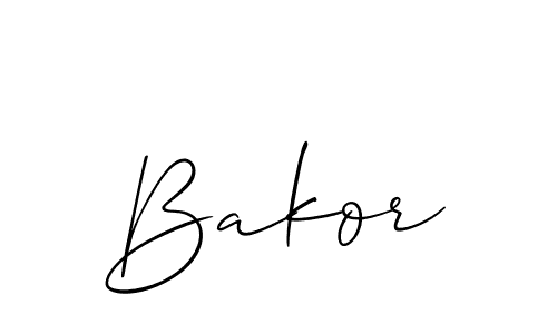 Bakor stylish signature style. Best Handwritten Sign (Allison_Script) for my name. Handwritten Signature Collection Ideas for my name Bakor. Bakor signature style 2 images and pictures png