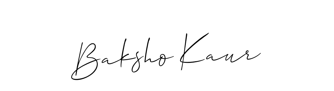 How to Draw Baksho Kaur signature style? Allison_Script is a latest design signature styles for name Baksho Kaur. Baksho Kaur signature style 2 images and pictures png