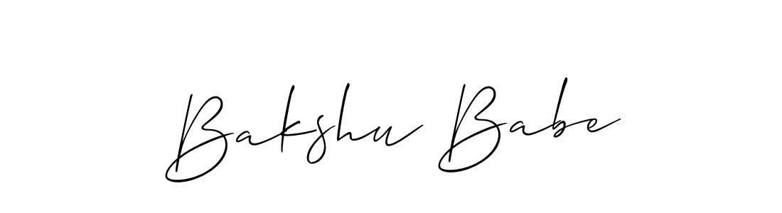 Create a beautiful signature design for name Bakshu Babe. With this signature (Allison_Script) fonts, you can make a handwritten signature for free. Bakshu Babe signature style 2 images and pictures png
