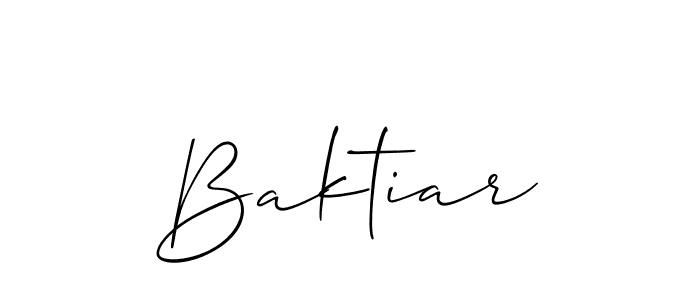 Create a beautiful signature design for name Baktiar. With this signature (Allison_Script) fonts, you can make a handwritten signature for free. Baktiar signature style 2 images and pictures png