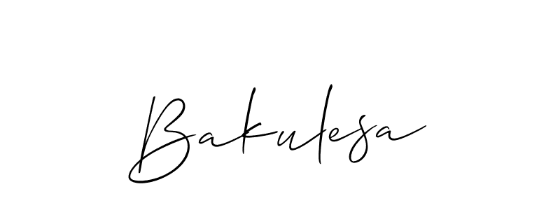 Make a beautiful signature design for name Bakulesa. With this signature (Allison_Script) style, you can create a handwritten signature for free. Bakulesa signature style 2 images and pictures png