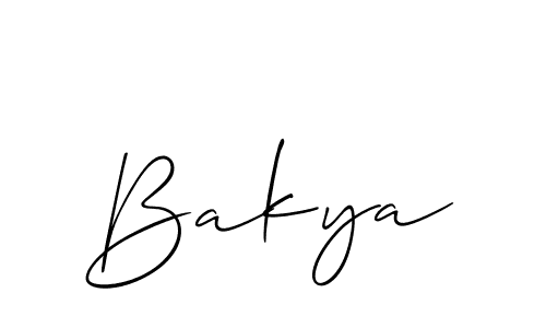 Also You can easily find your signature by using the search form. We will create Bakya name handwritten signature images for you free of cost using Allison_Script sign style. Bakya signature style 2 images and pictures png