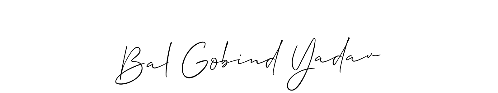 Similarly Allison_Script is the best handwritten signature design. Signature creator online .You can use it as an online autograph creator for name Bal Gobind Yadav. Bal Gobind Yadav signature style 2 images and pictures png