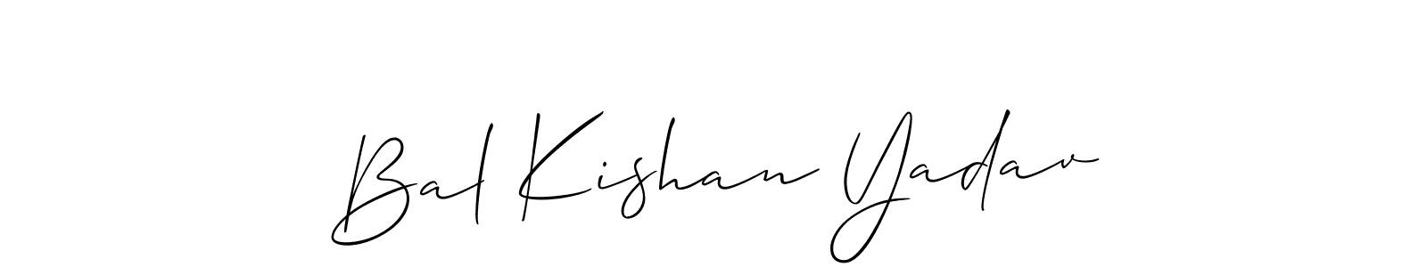 Bal Kishan Yadav stylish signature style. Best Handwritten Sign (Allison_Script) for my name. Handwritten Signature Collection Ideas for my name Bal Kishan Yadav. Bal Kishan Yadav signature style 2 images and pictures png