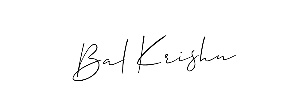 Design your own signature with our free online signature maker. With this signature software, you can create a handwritten (Allison_Script) signature for name Bal Krishn. Bal Krishn signature style 2 images and pictures png