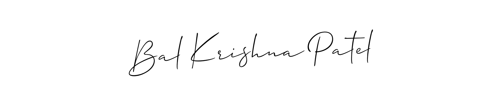 Similarly Allison_Script is the best handwritten signature design. Signature creator online .You can use it as an online autograph creator for name Bal Krishna Patel. Bal Krishna Patel signature style 2 images and pictures png