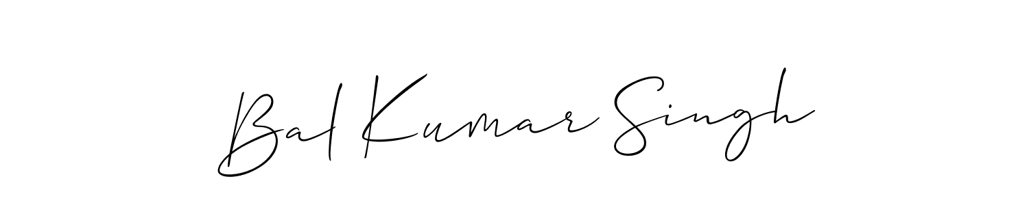 Make a short Bal Kumar Singh signature style. Manage your documents anywhere anytime using Allison_Script. Create and add eSignatures, submit forms, share and send files easily. Bal Kumar Singh signature style 2 images and pictures png
