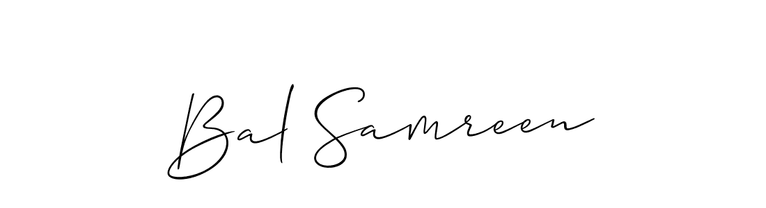 How to make Bal Samreen signature? Allison_Script is a professional autograph style. Create handwritten signature for Bal Samreen name. Bal Samreen signature style 2 images and pictures png