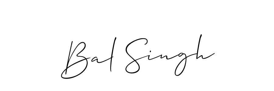 Make a beautiful signature design for name Bal Singh. With this signature (Allison_Script) style, you can create a handwritten signature for free. Bal Singh signature style 2 images and pictures png