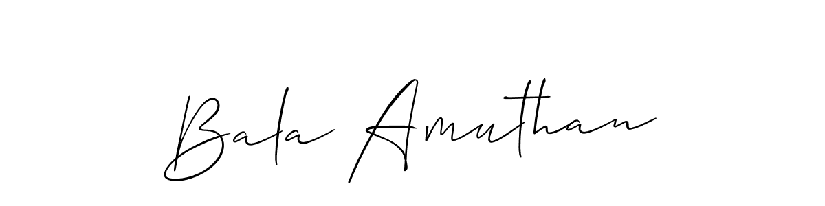 How to make Bala Amuthan signature? Allison_Script is a professional autograph style. Create handwritten signature for Bala Amuthan name. Bala Amuthan signature style 2 images and pictures png