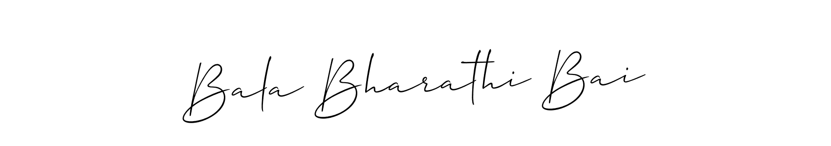 Design your own signature with our free online signature maker. With this signature software, you can create a handwritten (Allison_Script) signature for name Bala Bharathi Bai. Bala Bharathi Bai signature style 2 images and pictures png