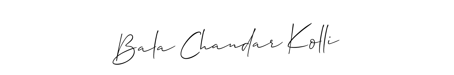 Also we have Bala Chandar Kolli name is the best signature style. Create professional handwritten signature collection using Allison_Script autograph style. Bala Chandar Kolli signature style 2 images and pictures png