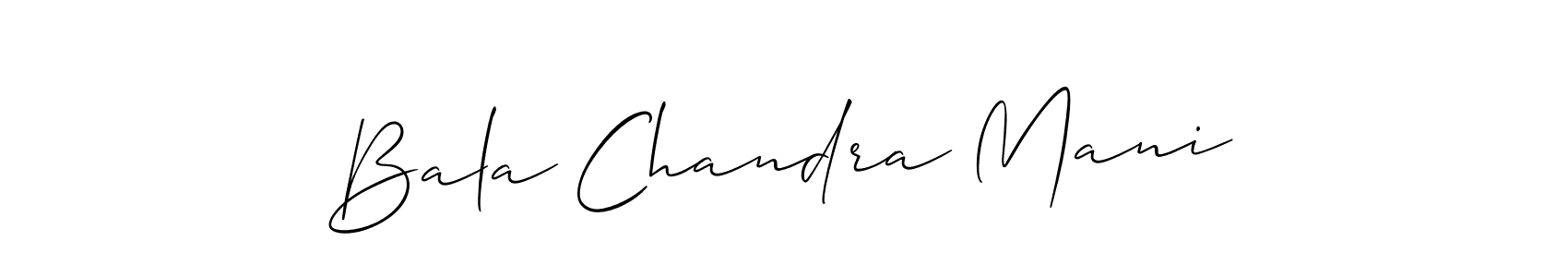 if you are searching for the best signature style for your name Bala Chandra Mani. so please give up your signature search. here we have designed multiple signature styles  using Allison_Script. Bala Chandra Mani signature style 2 images and pictures png