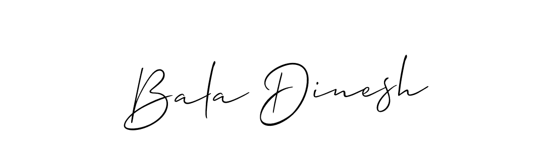 Create a beautiful signature design for name Bala Dinesh. With this signature (Allison_Script) fonts, you can make a handwritten signature for free. Bala Dinesh signature style 2 images and pictures png
