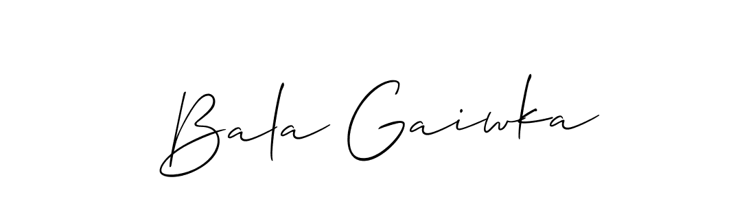How to make Bala Gaiwka signature? Allison_Script is a professional autograph style. Create handwritten signature for Bala Gaiwka name. Bala Gaiwka signature style 2 images and pictures png