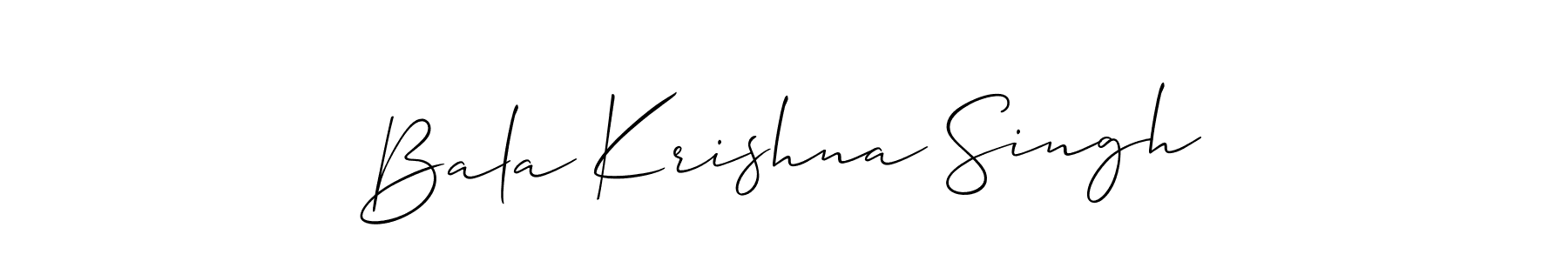 Allison_Script is a professional signature style that is perfect for those who want to add a touch of class to their signature. It is also a great choice for those who want to make their signature more unique. Get Bala Krishna Singh name to fancy signature for free. Bala Krishna Singh signature style 2 images and pictures png