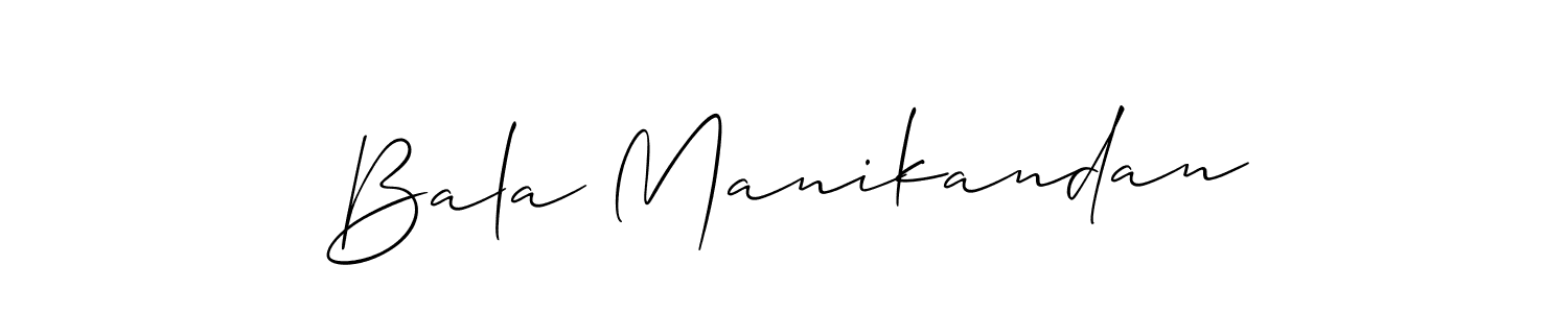 Allison_Script is a professional signature style that is perfect for those who want to add a touch of class to their signature. It is also a great choice for those who want to make their signature more unique. Get Bala Manikandan name to fancy signature for free. Bala Manikandan signature style 2 images and pictures png