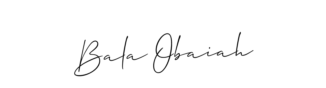 Create a beautiful signature design for name Bala Obaiah. With this signature (Allison_Script) fonts, you can make a handwritten signature for free. Bala Obaiah signature style 2 images and pictures png
