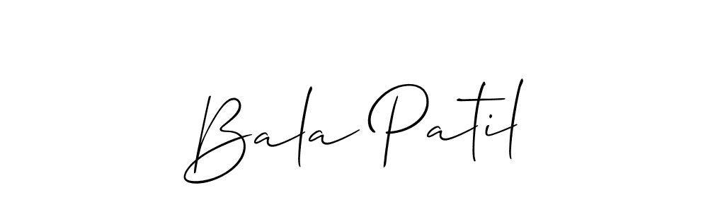 Create a beautiful signature design for name Bala Patil. With this signature (Allison_Script) fonts, you can make a handwritten signature for free. Bala Patil signature style 2 images and pictures png
