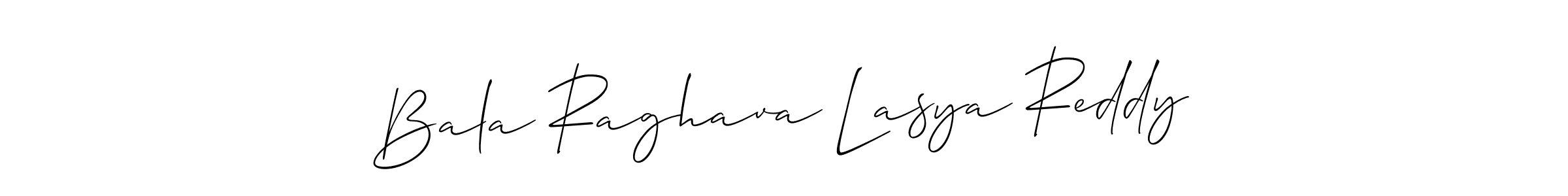 Bala Raghava Lasya Reddy stylish signature style. Best Handwritten Sign (Allison_Script) for my name. Handwritten Signature Collection Ideas for my name Bala Raghava Lasya Reddy. Bala Raghava Lasya Reddy signature style 2 images and pictures png