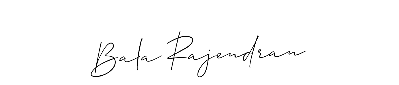 How to make Bala Rajendran name signature. Use Allison_Script style for creating short signs online. This is the latest handwritten sign. Bala Rajendran signature style 2 images and pictures png