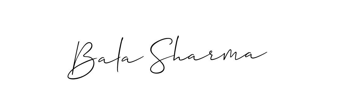 It looks lik you need a new signature style for name Bala Sharma. Design unique handwritten (Allison_Script) signature with our free signature maker in just a few clicks. Bala Sharma signature style 2 images and pictures png