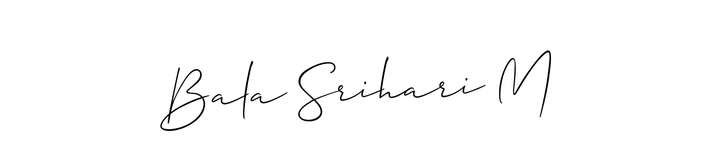 It looks lik you need a new signature style for name Bala Srihari M. Design unique handwritten (Allison_Script) signature with our free signature maker in just a few clicks. Bala Srihari M signature style 2 images and pictures png