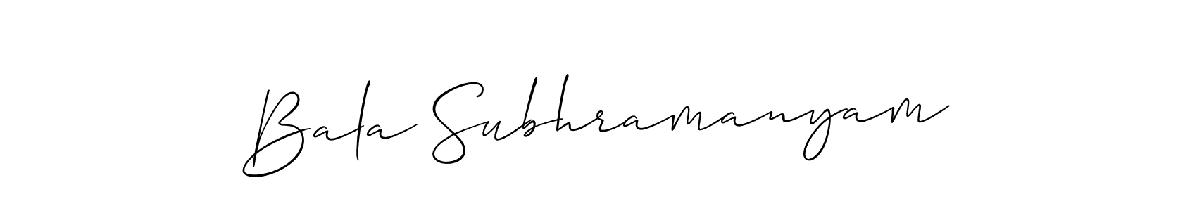 Design your own signature with our free online signature maker. With this signature software, you can create a handwritten (Allison_Script) signature for name Bala Subhramanyam. Bala Subhramanyam signature style 2 images and pictures png