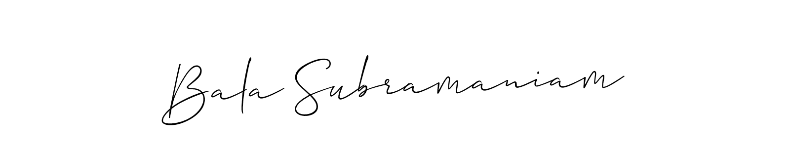 How to Draw Bala Subramaniam signature style? Allison_Script is a latest design signature styles for name Bala Subramaniam. Bala Subramaniam signature style 2 images and pictures png