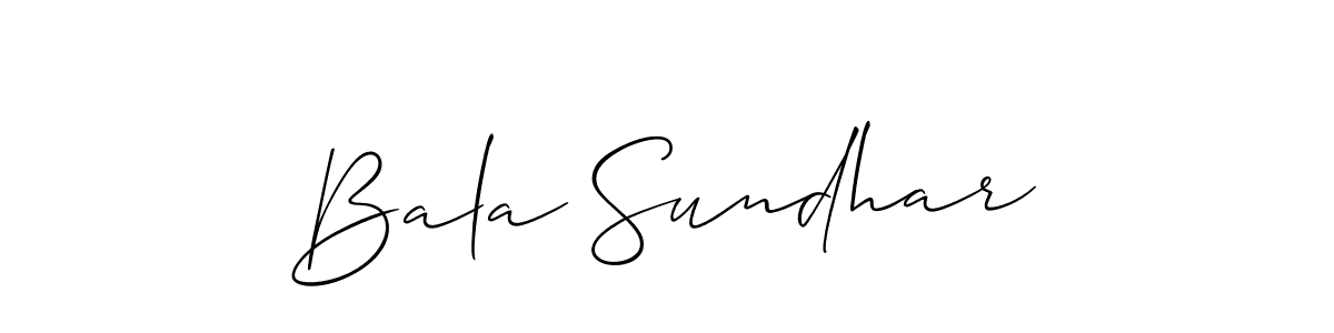 How to Draw Bala Sundhar signature style? Allison_Script is a latest design signature styles for name Bala Sundhar. Bala Sundhar signature style 2 images and pictures png