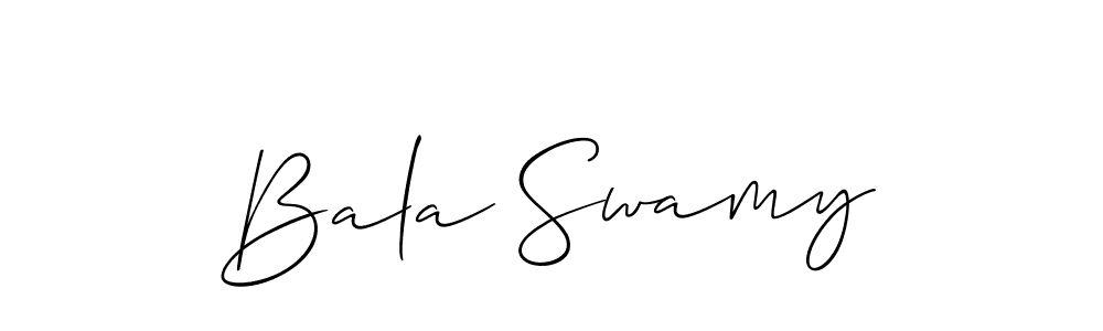 if you are searching for the best signature style for your name Bala Swamy. so please give up your signature search. here we have designed multiple signature styles  using Allison_Script. Bala Swamy signature style 2 images and pictures png