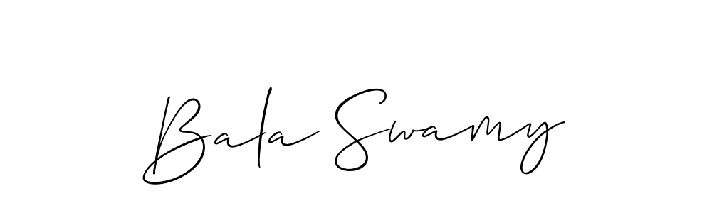 How to make Bala Swamy name signature. Use Allison_Script style for creating short signs online. This is the latest handwritten sign. Bala Swamy signature style 2 images and pictures png