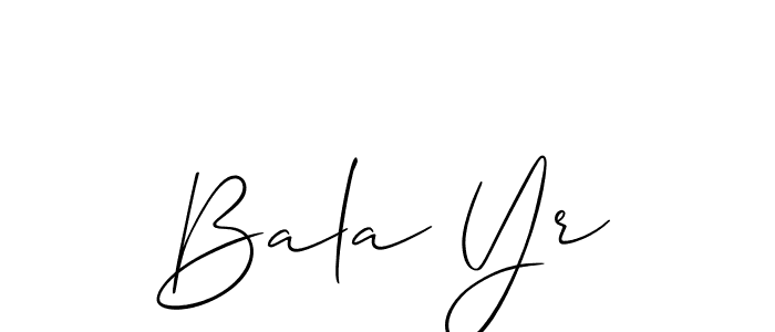 It looks lik you need a new signature style for name Bala Yr. Design unique handwritten (Allison_Script) signature with our free signature maker in just a few clicks. Bala Yr signature style 2 images and pictures png