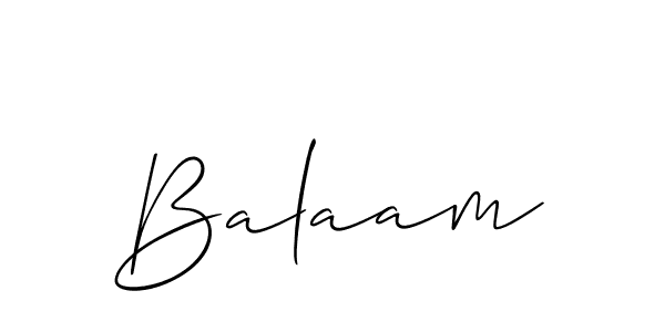 Create a beautiful signature design for name Balaam. With this signature (Allison_Script) fonts, you can make a handwritten signature for free. Balaam signature style 2 images and pictures png