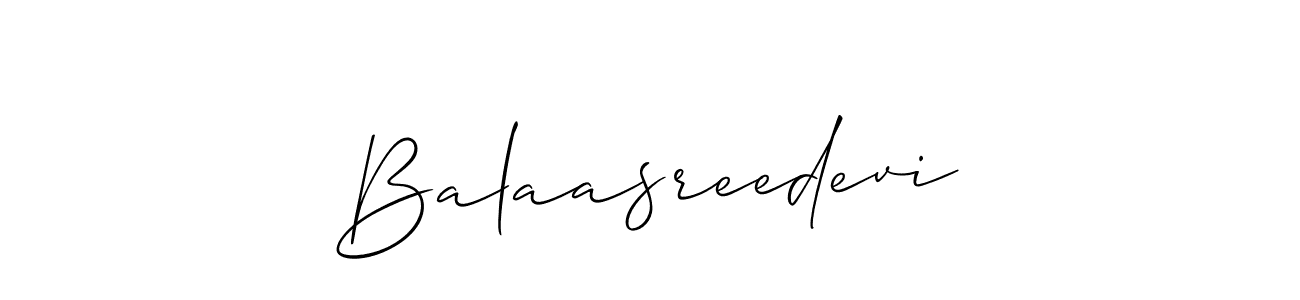 Make a short Balaasreedevi signature style. Manage your documents anywhere anytime using Allison_Script. Create and add eSignatures, submit forms, share and send files easily. Balaasreedevi signature style 2 images and pictures png