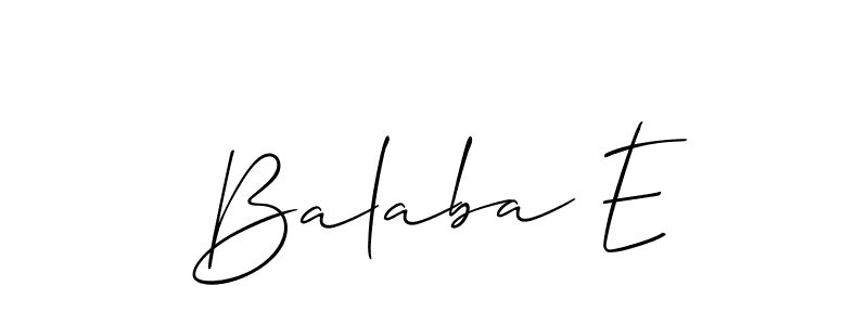 Once you've used our free online signature maker to create your best signature Allison_Script style, it's time to enjoy all of the benefits that Balaba E name signing documents. Balaba E signature style 2 images and pictures png