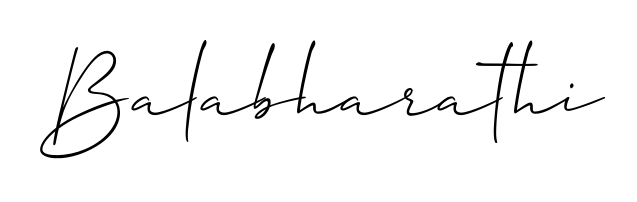 A classic penmanship look for Balabharathi. The Allison_Script font brings timeless elegance and confidence to every signed document. Balabharathi signature style 2 images and pictures png