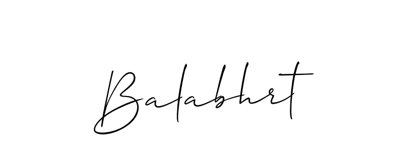 Balabhrt stylish signature style. Best Handwritten Sign (Allison_Script) for my name. Handwritten Signature Collection Ideas for my name Balabhrt. Balabhrt signature style 2 images and pictures png