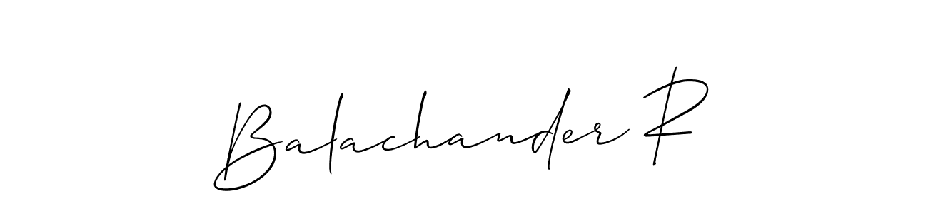 Also You can easily find your signature by using the search form. We will create Balachander R name handwritten signature images for you free of cost using Allison_Script sign style. Balachander R signature style 2 images and pictures png
